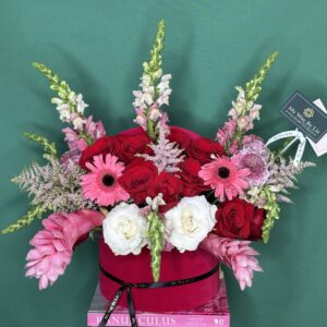 Sombrereras & cajas con flores.
